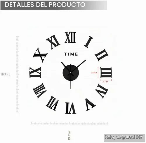 Vista 2 de Reloj de pared 3D DIY, moderno, sin marco, grande, 3D, para bricolaje, espejo, calcomanías, decoración del hogar, para sala de estar, dormitorio