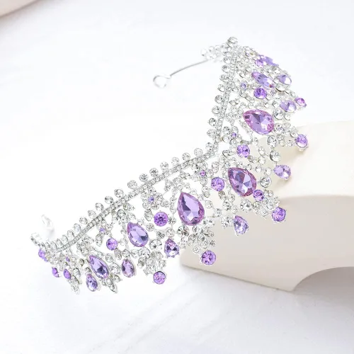 Vista 8 de Kamirola - Corona de reina y tiara corona de princesa para mujeres y niñas, diademas de cristal para novias, disfraces góticos de Halloween