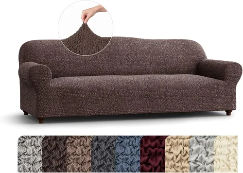 Vista 25 de PAULATO BY GA.I.CO. Funda elástica para sillón – Funda de sofá – Funda de sofá biplaza – Protector lavable de ajuste de forma de 1 pieza para Beige
