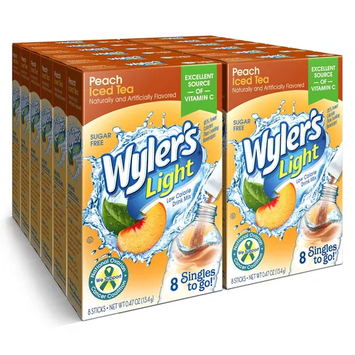 Vista 11 de Wyler's Light Paquetes de polvo Singles to Go, mezcla de bebida de agua, paquete variado de 40 unidades, limonada rosa, fresa y arándanos, sin