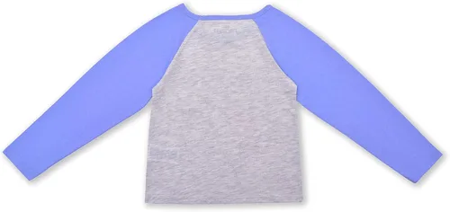 Vista 3 de Disney Frozen Elsa Anna and Olaf - Conjunto de camisa de manga larga y pantalón deportivo para niñas pequeñas y niños pequeños color púrpuragris