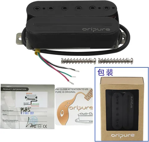 Vista 7 de Oripure Pastillas Humbucker Alnico 5 para Guitarra Pastilla de Puente Hot Dual Rail y Postes de Tornillo