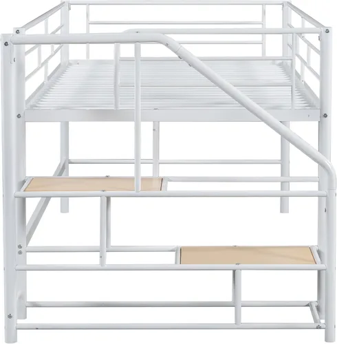 Vista 6 de Merax Base de cama baja de metal junior para niñas y niños, ahorro de espacio/fácil de montar, color blanco