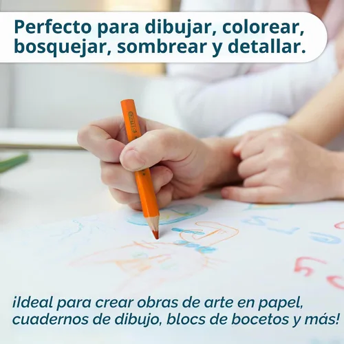 Vista 3 de BAZIC - Juego de 24 lápices de colores surtidos, núcleo suave y suave, ideal para pintar, colorear, bocetos, garabatos, para artistas, escuela