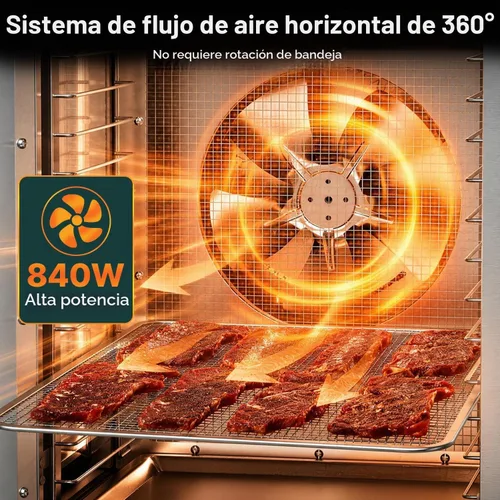 Vista 3 de HOPERAN 14-Tray Food Dehydrator with 10 Presets, Stainless Steel, 840W Silver-14 Trays