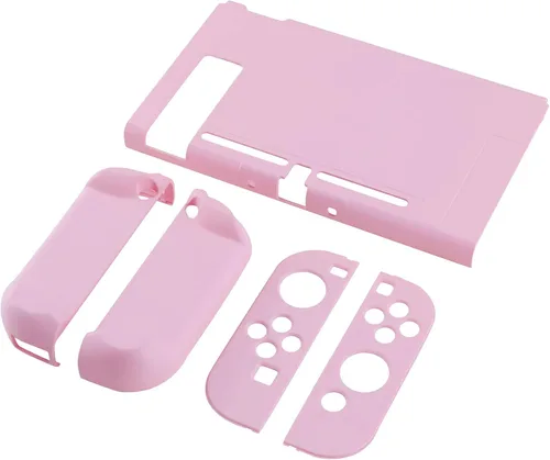Vista 9 de eXtremeRate PlayVital Back Cover for Nintendo Switch Console, NS Joycon Handheld Separable Protector Hard Shell, Soft Touch Dockable Protective Case