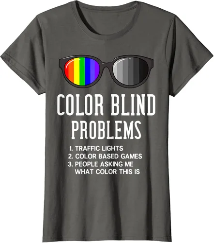 Vista 5 de Color Blind Problems - Camiseta para regalo con gafas de prueba