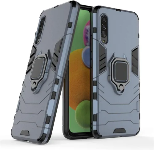 Vista 8 de Compatible con Samsung Galaxy A90 5G, soporte de anillo de metal, a prueba de golpes, parachoques duro