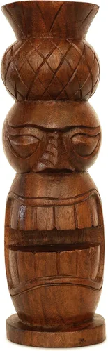 Vista 7 de G6 Collection Escultura de estatua tribal primitiva de madera extra grande de 24 pulgadas, hecha a mano, tótem de barra tiki, hecho a mano, regalo