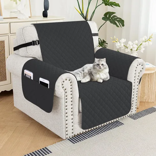 Vista 78 de XINEAGE Funda para Sillón Reclinable Resistente al Agua, Fundas Antideslizantes para Silla Reclinable con Bolsillos, Fundas Acolchadas Gruesas