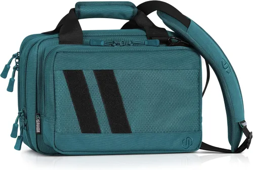 Vista 8 de Savior Equipment Specialist Series Tactical Double Scoped Handgun Firearm Case Pistol Bag For Outdoor Hunting Shooting Range, Lockable Compartment