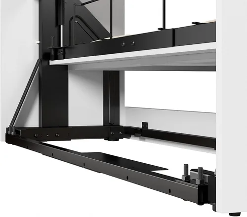 Vista 7 de Bestar Pur - Cama Murphy completa y 2 estanterías con cajones, cama de pared que ahorra espacio de 131 pulgadas