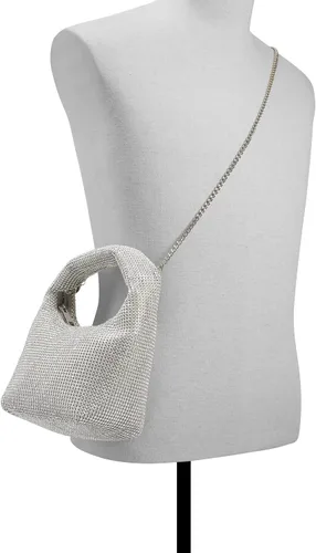 Vista 4 de ALDO Encrustada con preciosos diamantes de imitación, esta bolsa con asa superior es la perfecta para tus ocasiones más glamorosas, color plateado
