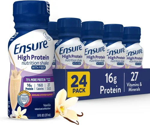 Vista 9 de Ensure Batido nutricional con alto contenido de proteínas con fibra, 0.56 oz de proteína, batidos de reemplazo de comidas, con nutrientes