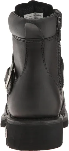 Vista 3 de Ride Tec 9143 Botas de trabajo negras con cremallera de encaje de 6 pulgadas para hombre