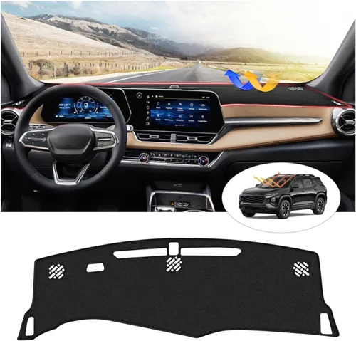 Vista 76 de CARTIST Cubierta negra para salpicadero para Toyota Solara 2004-2008, antideslizante, antirreflejo, protección UV, tapete interior de primera calidad