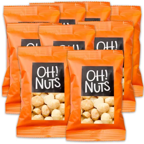 Vista 7 de Oh! Nuts Bocadillos individuales de nueces saladas tostadas de almendras para llevar, 12 prácticos bocadillos de nueces para la escuela, variedad