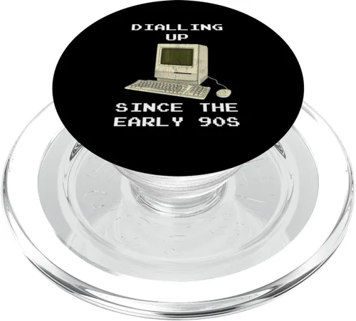 Vista 7 de Camiseta de computadora retro de los años 90, PopSockets, PopGrip estándar