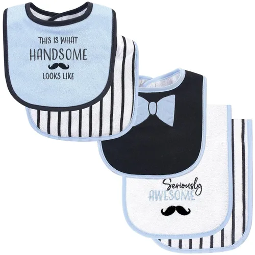 Vista 11 de Hudson Baby Conjunto unisex de babero de rizo de algodón y paño para eructos, talla única