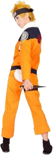 Vista 4 de Uzumaki - Chaqueta para cosplay, pantalones, diadema, paquete de 3