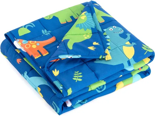 Vista 20 de Mr. Sandman Manta con peso de 3 libras, lavable, mejor para 20 a 40 libras, manta pesada de algodón transpirable con cuentas de vidrio no tóxicas