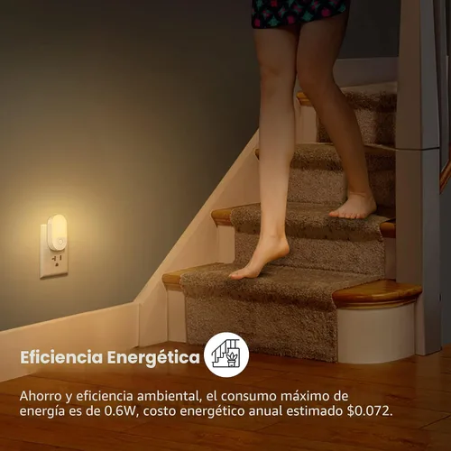 Vista 7 de L LOHAS LED Luces nocturnas enchufables a la pared, [2 unidades] Luz nocturna LED regulable con sensores de luz, luces nocturnas de brillo ajustable