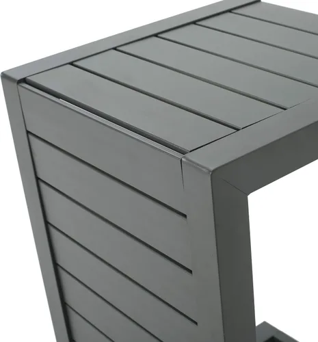 Vista 7 de Christopher Knight Home Cape Coral - Juego de tumbonas y mesa auxiliar de aluminio para exteriores, 2 piezas, gris/gris oscuro