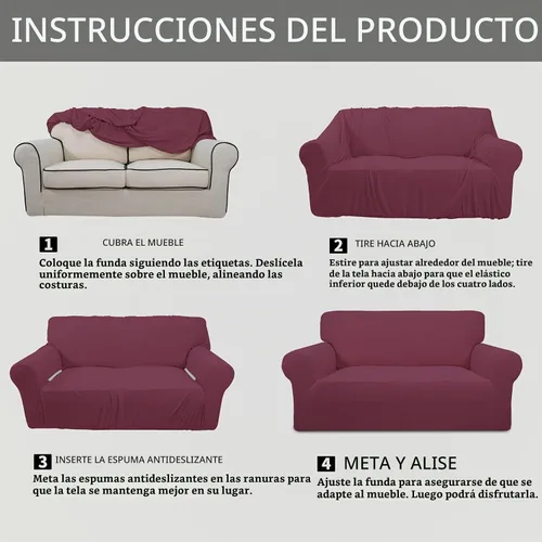 Vista 8 de Easy-Going - Funda elástica sobredimensionada para sofá, 1 pieza, protector muebles, suave, parte inferior elástica, para niños, tela jacquard