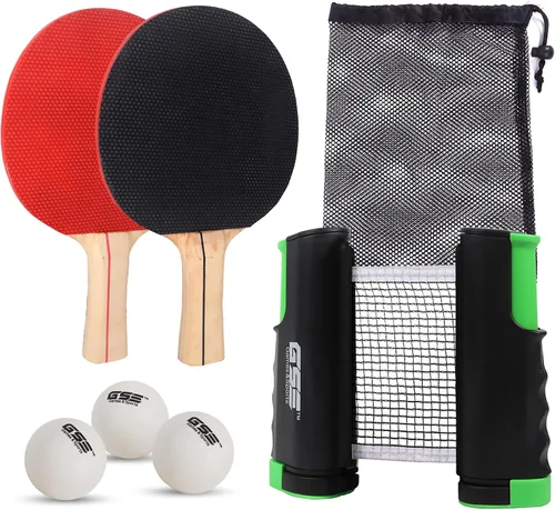 Vista 10 de GSE Games & Sports Expert - Red y postes de tenis de mesa retráctil Red de repuesto ajustable de Ping Pong (4 colores)