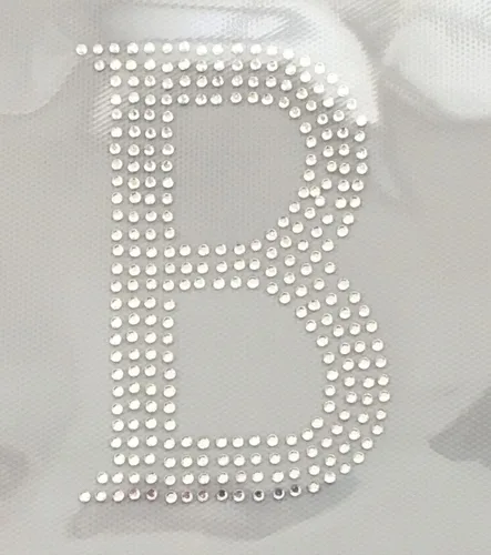 Vista 11 de Letras griegas, 4 pulgadas de alto, diamantes de imitación, transferencia termoadhesiva (alfa)