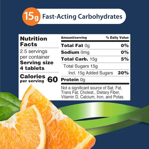 Vista 3 de TRUEplus Tabletas de glucosa, sabor naranja, 10 unidades, 6 tubos