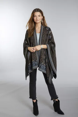 Vista 4 de Invisible World Ruana - Poncho de lana de alpaca para mujer, capa de invierno para otoño
