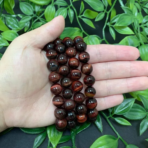 Vista 62 de Gem Avenue Handmade Round Bead Stretch Bracelet Unisex Natural Stone Beaded Jewelry for Men & Women, Elastic Wristband for Daily Wear