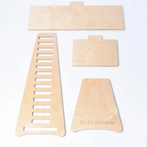 Vista 6 de Sleekform Convertidor de escritorio de pie, soporte de elevación, elevador para laptop, altura ajustable, convertidor de escritorio para sentarse a