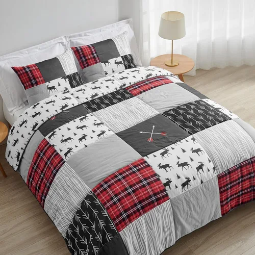 Vista 13 de Sweet Jojo Designs Juego de edredón individual de 2 piezas (montaña oso) para niños, ropa de cama para niños, ropa de cama en una bolsa con manta