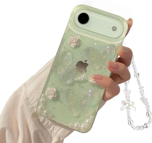 Vista 17 de Funda compatible con iPhone 11, diseño 3D de mariposas florales transparentes con diseño estético, para mujeres, adolescentes y niñas