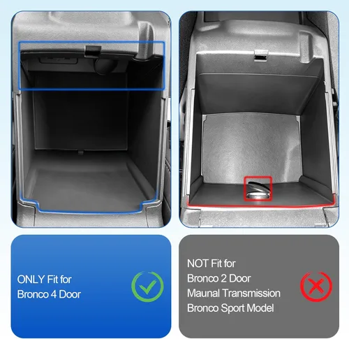 Vista 2 de SHAOHAO Bandeja organizadora de consola central Ford Bronco 2026 (4 puertas)