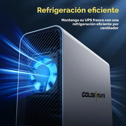 Vista 9 de GOLDENMATE Batería de reserva y protector de sobretensiones de batería de 2-Blanco