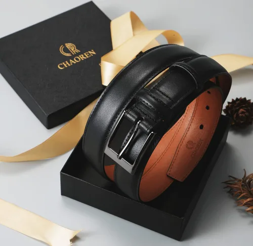 Vista 3 de CHAOREN Cinturón de vestir para hombre Cinturón de cuero genuino para hombres de 1 18 pulgadas formal compañero perfecto para zapatos de vestir