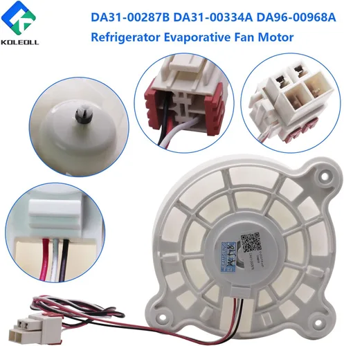 Vista 3 de DA31-00287B DA31-00334A DA96-00968A Motor del ventilador del evaporador del refrigerador compatible con Samsung 3954921 AP5948644 PS9494284