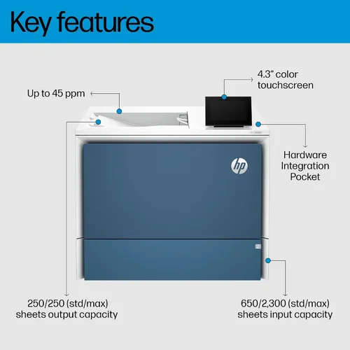 Vista 4 de HP Impresora Color LaserJet Enterprise 5700dn, la mejor para empresas (6QN28A)