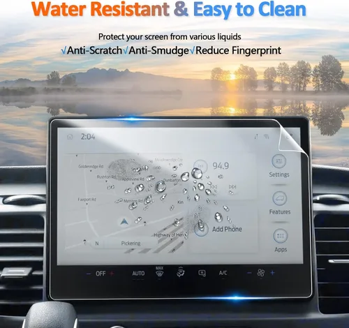 Vista 5 de CDEFG Protector de pantalla para Ford Transit 2022-2025 2026 – 12 pulgadas, 2 piezas de nano láminas, accesorios de pantalla táctil de tránsito
