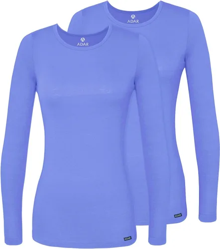 Vista 11 de Adar Underscrubs - Camiseta de manga larga para mujer, 2 unidades Azul marino