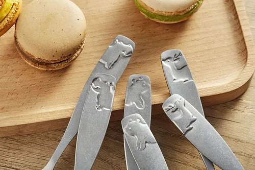 Vista 9 de ANNOVA Cubertería para niños con acabado mate, de alta calidad, de acero inoxidable, tenedores, cucharadas, utensilios para niños, oxidados