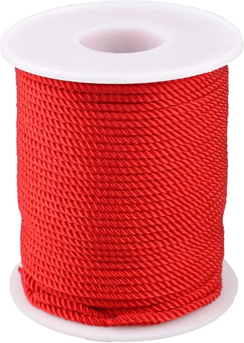 Vista 11 de Cuerda de nailon trenzado de 3 capas para jardinería, manualidades, fabricación de pulseras (0.059 in-164 pies, verde militar)