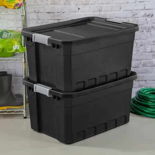 Vista 7 de Sterilite Apilador de contenedores Negro 19GA 14869006