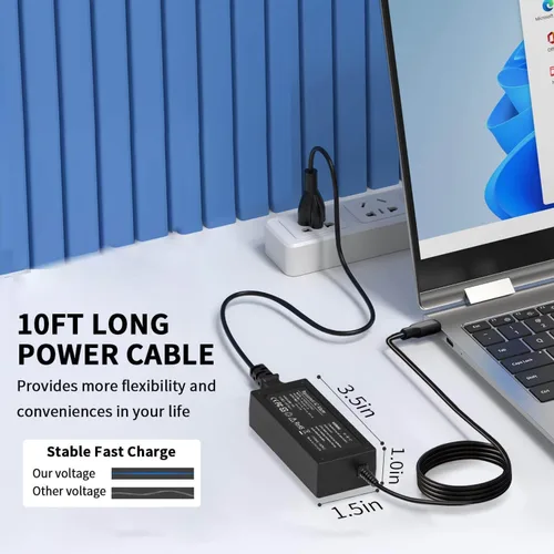 Vista 4 de Cargador de portátil USB C de 45 W para Acer Chromebook R13 11 13 15 311 315 CP311 CP713 C933 CB5-312T R751T SF713 SP714 N17Q5 N17P6 N16Q10 N16Q14