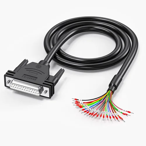Vista 9 de Paquete de 4 conectores DB9 a extremo de cable desnudo D-SUB de 9 pines RS232 Serial Cable de extensión doble blindado, hembra a cables de 9