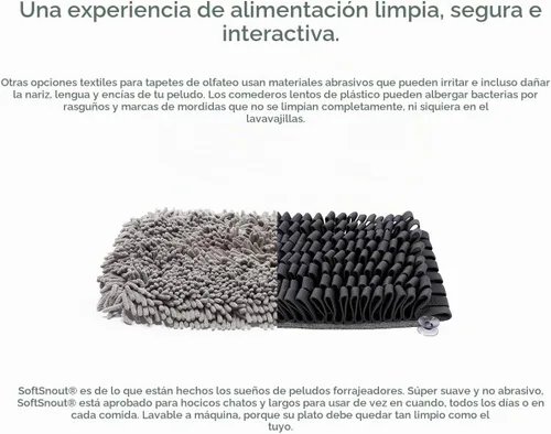 Vista 2 de Pet Parents Forager Tazón de alimentación lenta para perros y alfombrilla de olfateo - SoftSnout, base antideslizante (Bosque 30 cm)