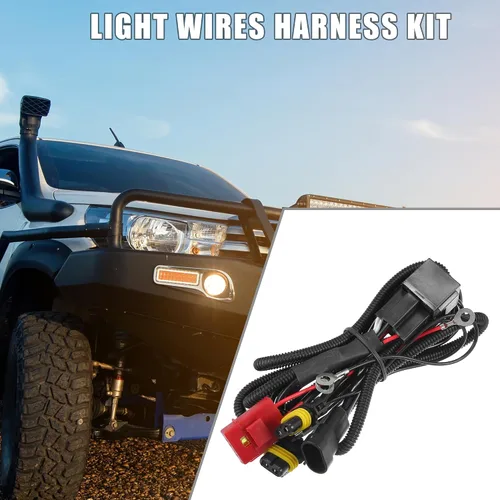 Vista 2 de HID Arnés de relé de cableado de batería de 4.9 ft / 4.9 pies de largo 9006/9012/H10/9005 HID Lámparas Kit de relé de enchufe de 12 V Ruber